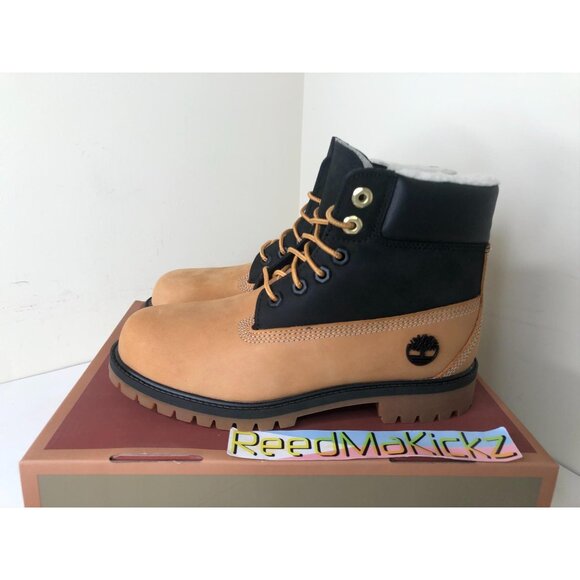 Timberland Boots Shearling Wheat GS Youth Junior Sizes TB0A2MYZ 231 - Picture 1 of 5